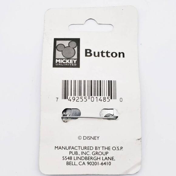 Disney Mickey Mouse Vintage Baseball Button NIP Collectible - Picture 6 of 7